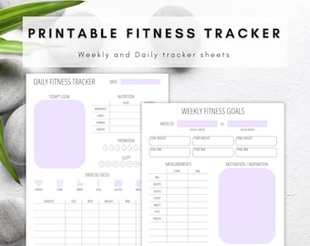 Fitness Tracker, Daily Fitness Tracker, Exercise Log, Workout Log, Workout Tracker, Printable