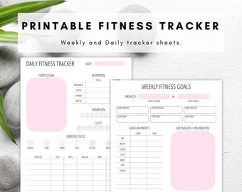 Fitness Tracker, Daily Fitness Tracker, Exercise Log, Workout Log, Workout Tracker, Printable