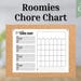 Roommates Chore Chart Template Customizable Chore Chart Template Adult ...