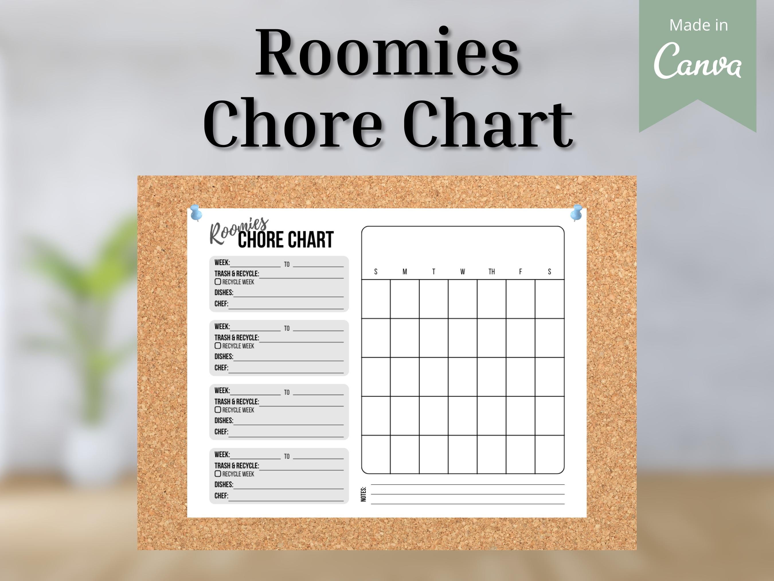Roommates Chore Chart Template Customizable Chore Chart Template Roommates Chore Chart Template Customizable Chore Chart Template