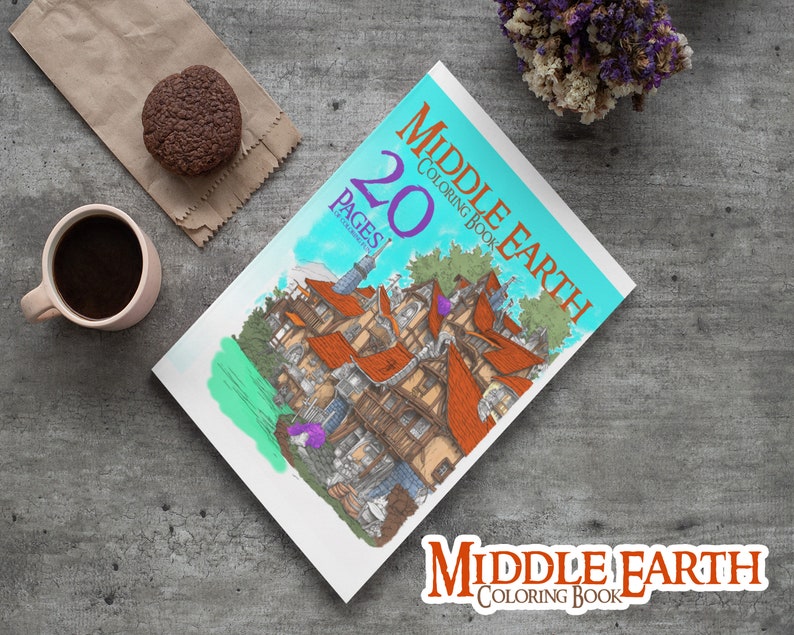 Middle Earth Coloring Book Lord of the Rings Homes and Villages From