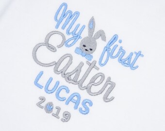 my first easter sleepsuit