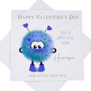 Children's Valentines Day Card, Valentine's Day Card for Son Daughter, Love Bug Card, First Valentines Day for Boys Girls