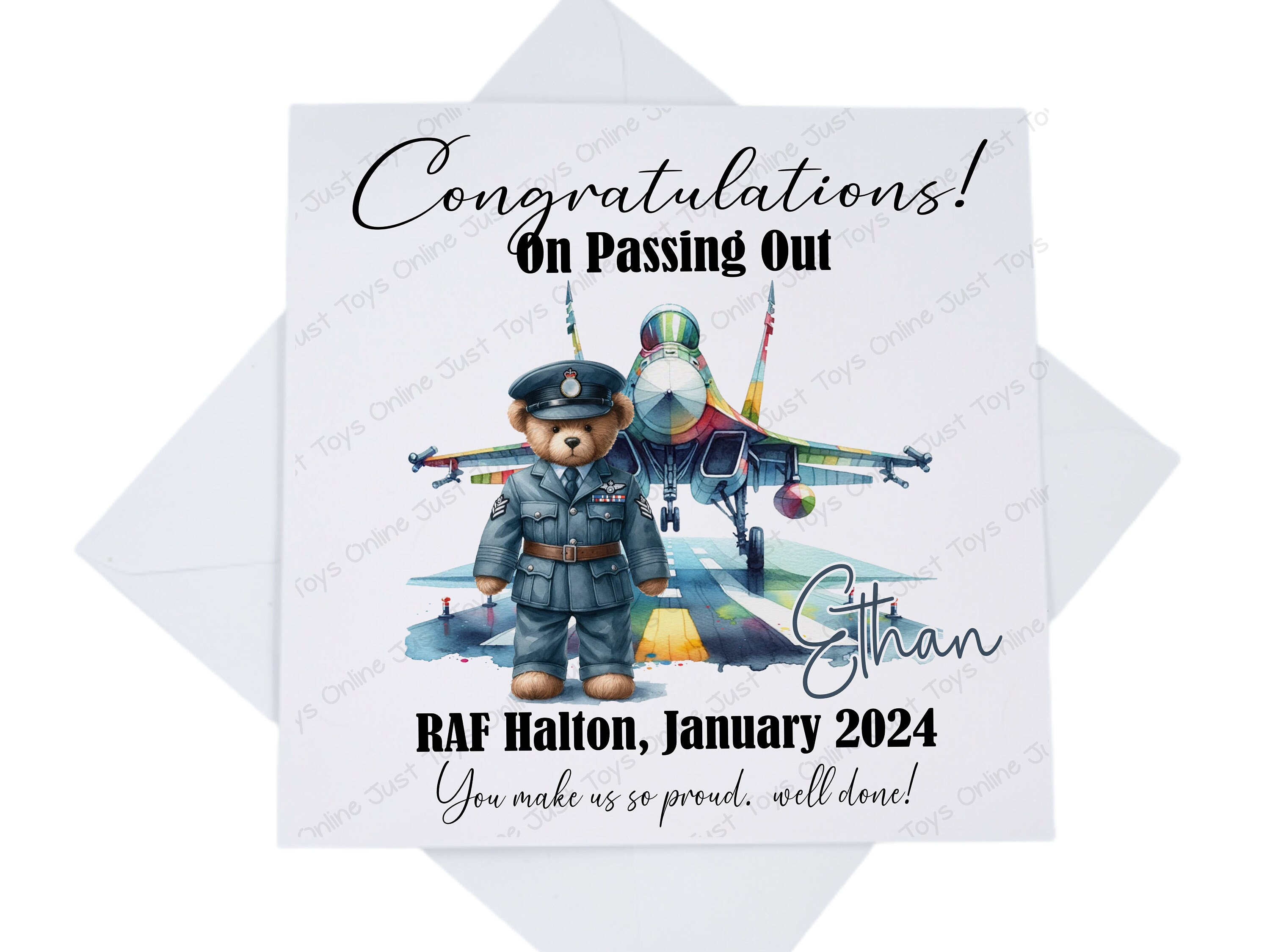 Passing Out Card, Personalised RAF Royal Air Force Passing Out Parade, Congratulations Fast Jet Card for Son Grandson Daughter Granddaughter