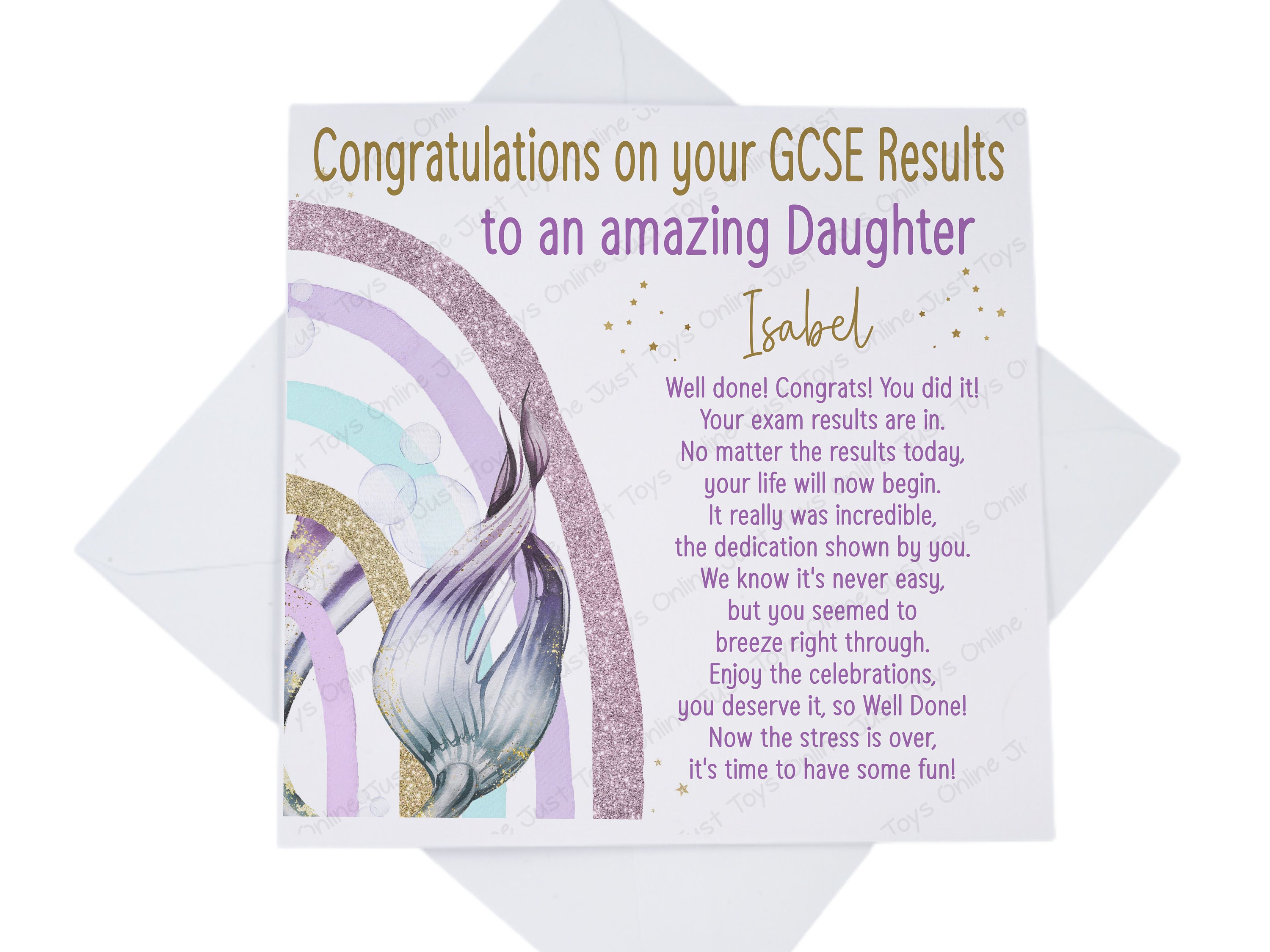 Congratulations on Your Exam Results Card, Well Done GCSE A Level ...