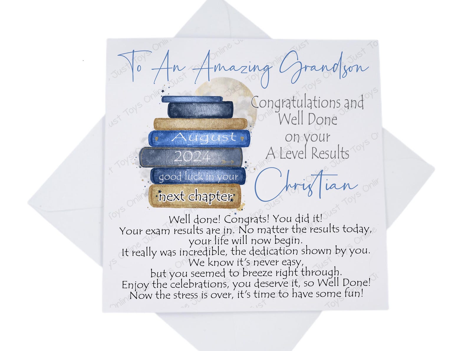 Personalised Congratulations Well Done GCSE A Level Results Exams Card ...