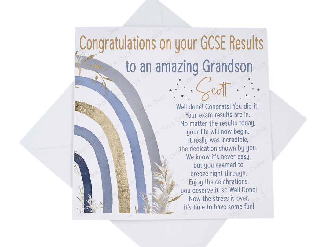 Well Done on Your Exam Results Card, Congratulations GCSE A Level Btec ...