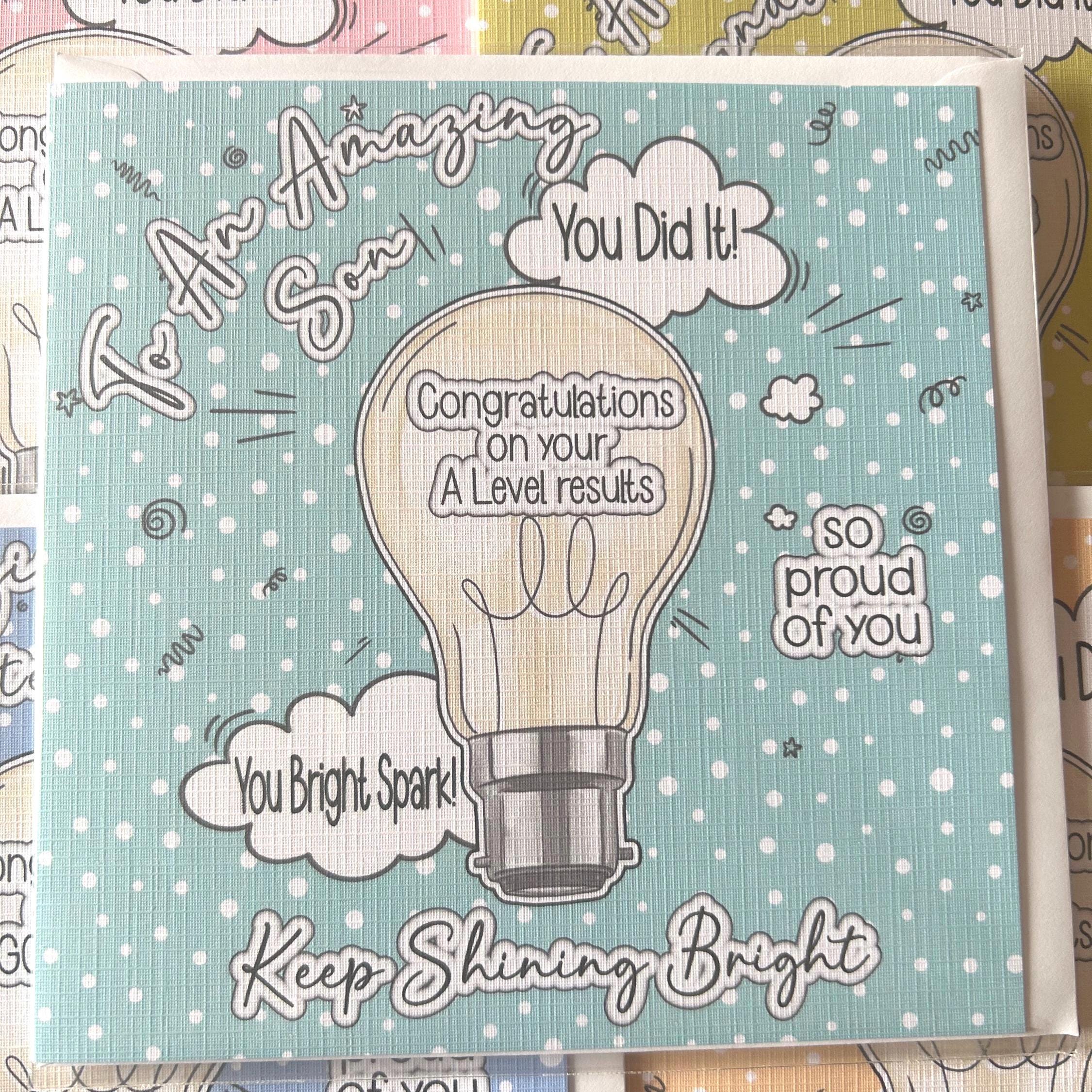 Congratulations Well Done GCSE A Level School Exam Results Card ...