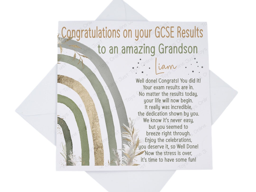 Congratulations on Your Exam Results Card, Well Done GCSE A Level Btec ...