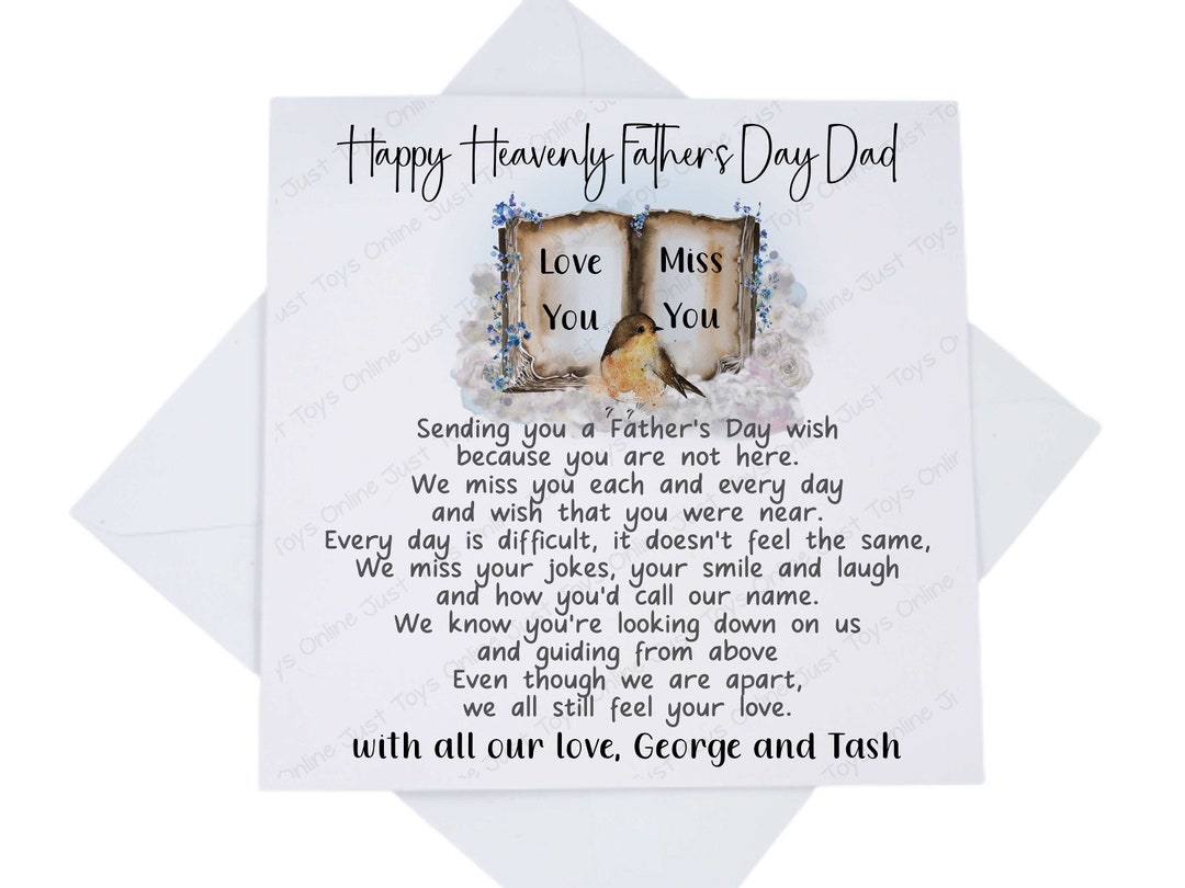 Happy Heavenly Father's Day Graveside Card, Robin Memorial Grave Card ...