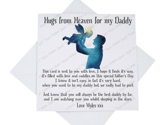 Father's Day Card for Daddy From Baby in Heaven, Angel Baby Happy
