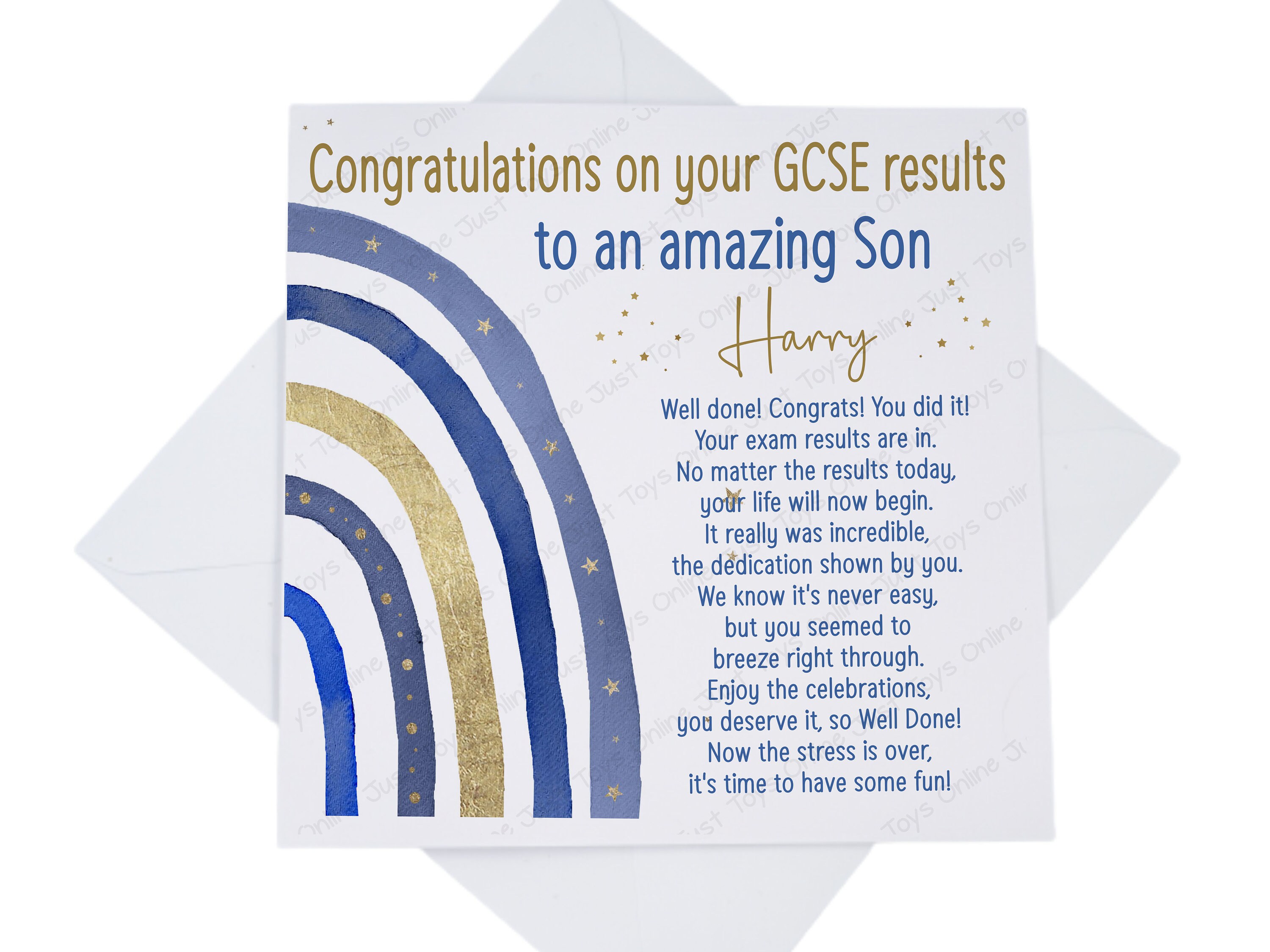 Congratulations on Your Exam Results Card, Well Done GCSE A Level ...