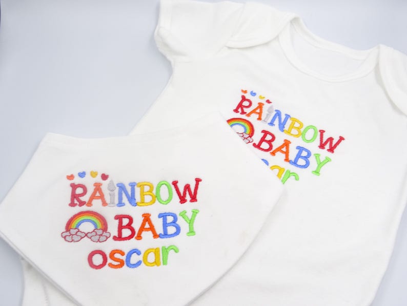 rainbow baby sleepsuit