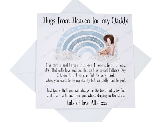 Father s Day From Baby in Heaven Card Angel Baby Fathers Day Card  