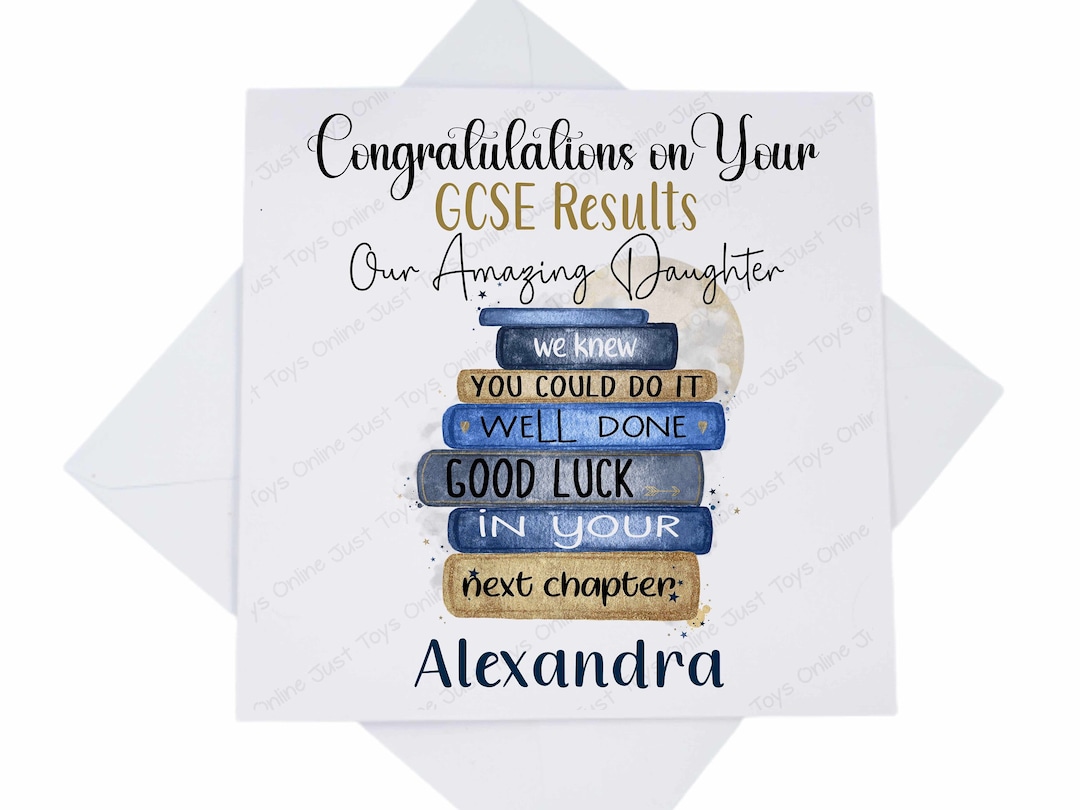 Personalised Congratulations Well Done GCSE A Level Results Exams Card ...