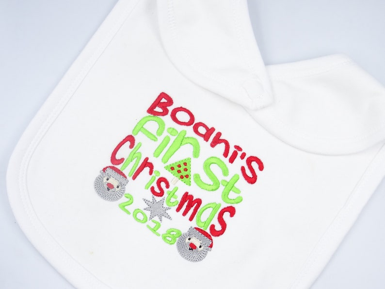 personalised christmas bibs