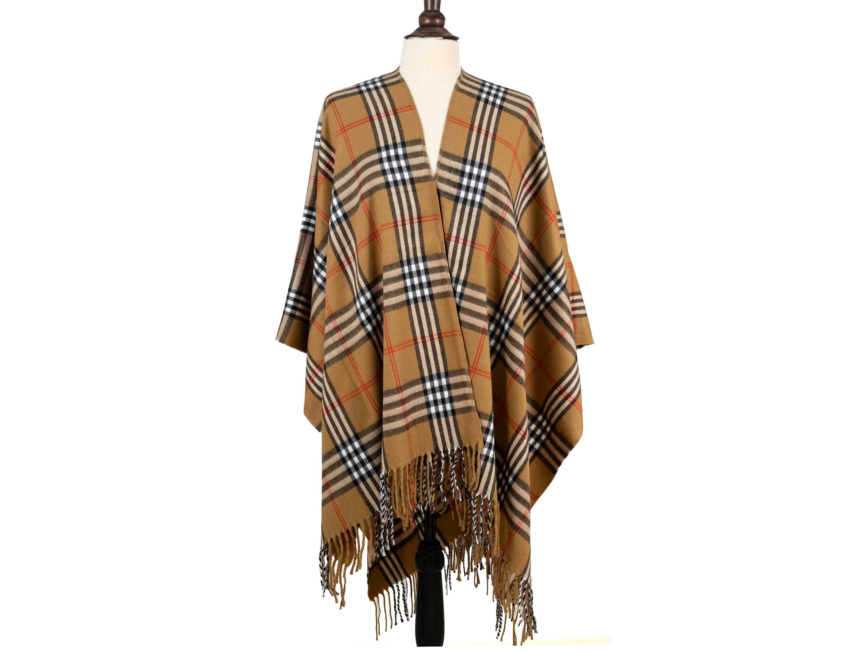 Burberry Style Poncho Burberry style Gift Burberry inspired | Etsy