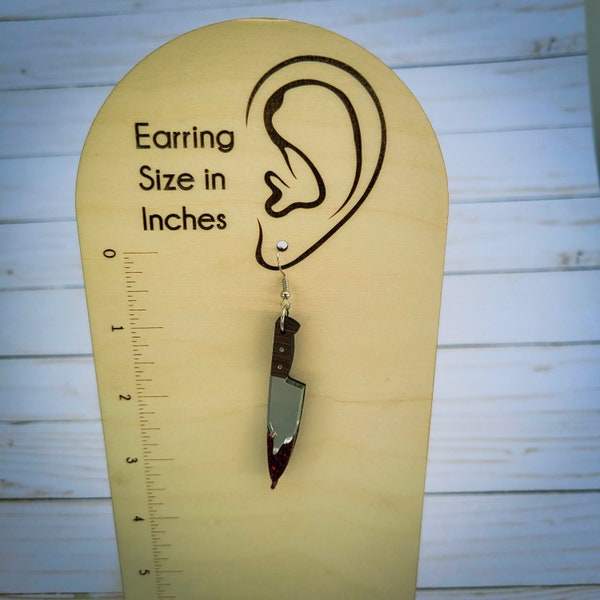 Laser FILE ONLY | Earring Stand with Inches and Centimeters Measurement | Jewelry Maker File