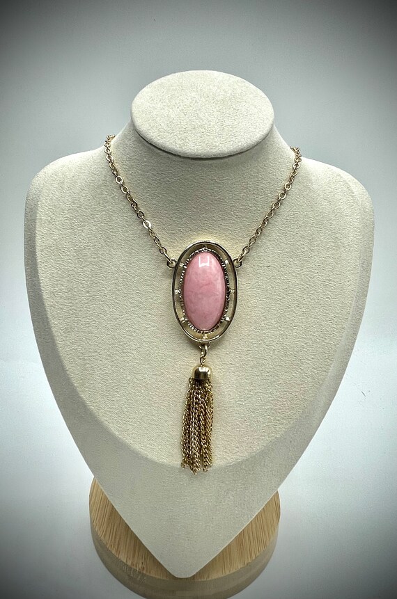 Vintage Sarah Coventry " Pink Lady" long Chain, A… - image 1