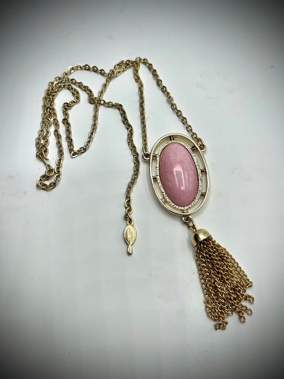 Vintage Sarah Coventry " Pink Lady" long Chain, A… - image 3