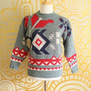1980s Vintage Abstract Sweater