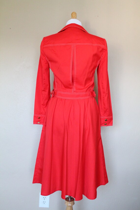1970s Red Skirt and Jacket Set - image 4