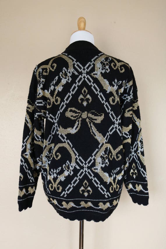 1980s Vintage Gold and Silver Metallic Sweater - image 5