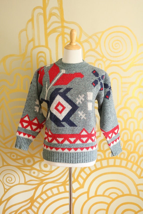 1980s Vintage Abstract Sweater