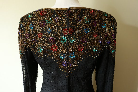 1990s Vintage NOS Beaded Scala Gown - image 5