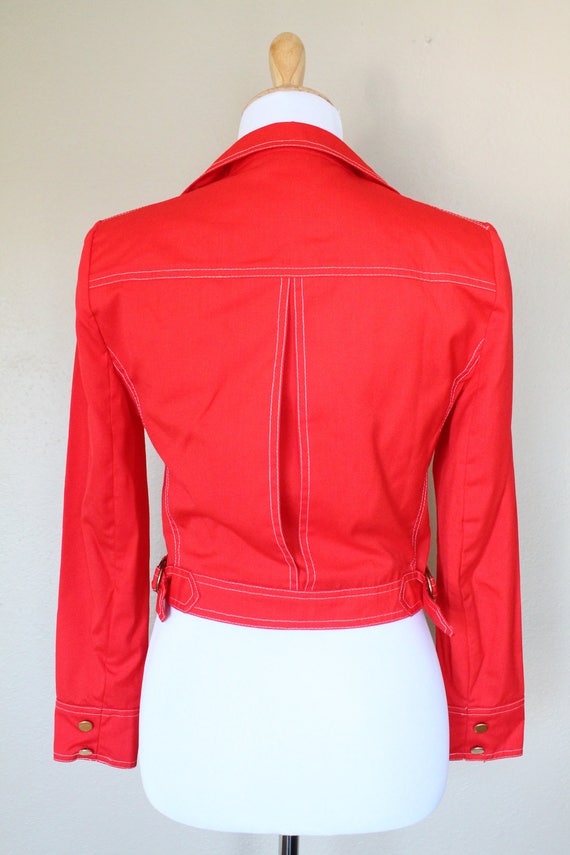 1970s Red Skirt and Jacket Set - image 7