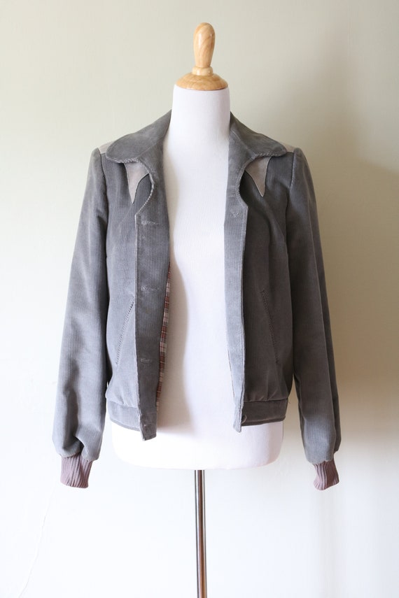 1970s Vintage Corduroy and Leather Jacket - image 6