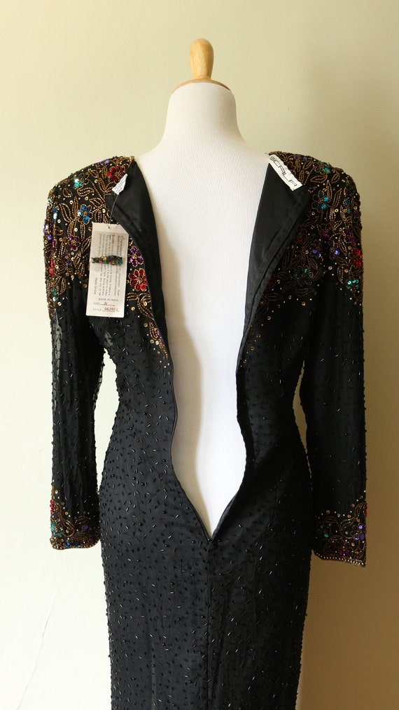 1990s Vintage NOS Beaded Scala Gown - image 7