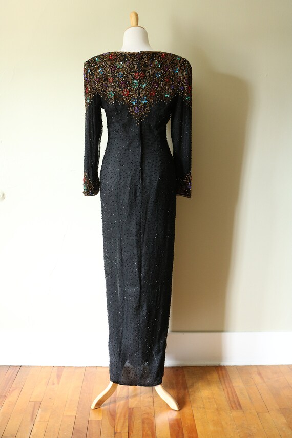 1990s Vintage NOS Beaded Scala Gown - image 3