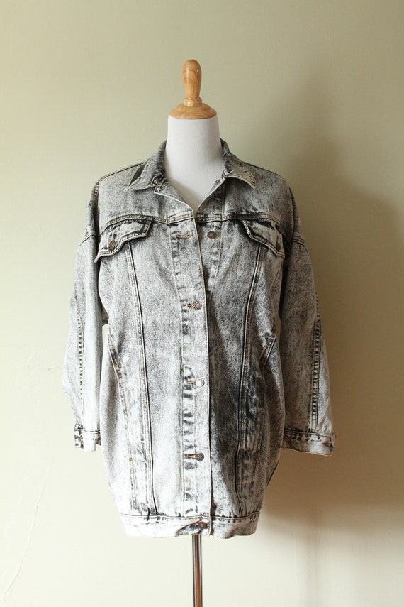 1980s Vintage Jordache Acid Washed Denim Jacket - image 2