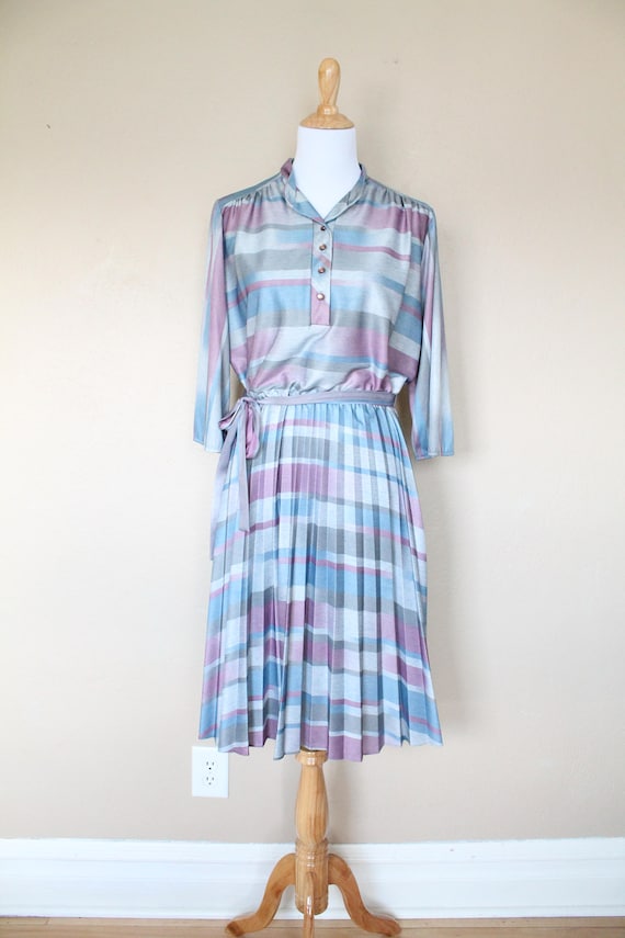 1970s Vintage Sears Striped Dress