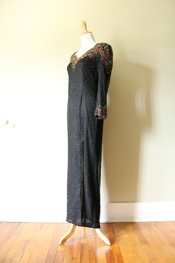 1990s Vintage NOS Beaded Scala Gown - image 2