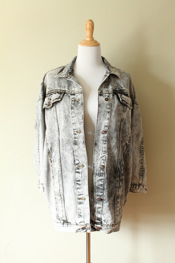 1980s Vintage Jordache Acid Washed Denim Jacket - image 8