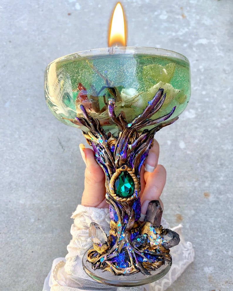 Tree of life chalice candle Etsy