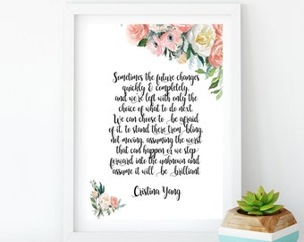 Grey's Anatomy Print: Cristina Yang "Be Brilliant" Quote grey's anatomy grey anatomy Cristina yang yang's last episode tv quotes tv art