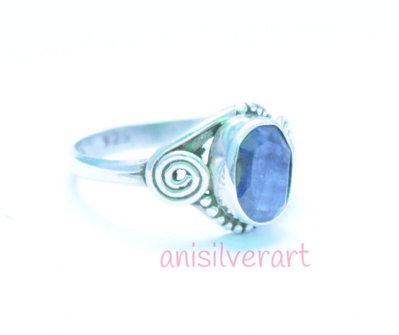 Lapis Lazuli Silver Ring Blue Lapis Ring Lapis Lazuli Jewelry Boho Ring Gift Ring Silver Lapis Ring Stone Ring Lapis Lazuli Ring