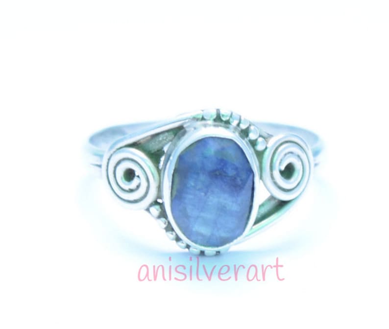 Lapis Lazuli Silver Ring Blue Lapis Ring Lapis Lazuli Jewelry Boho Ring Gift Ring Silver Lapis Ring Stone Ring Lapis Lazuli Ring