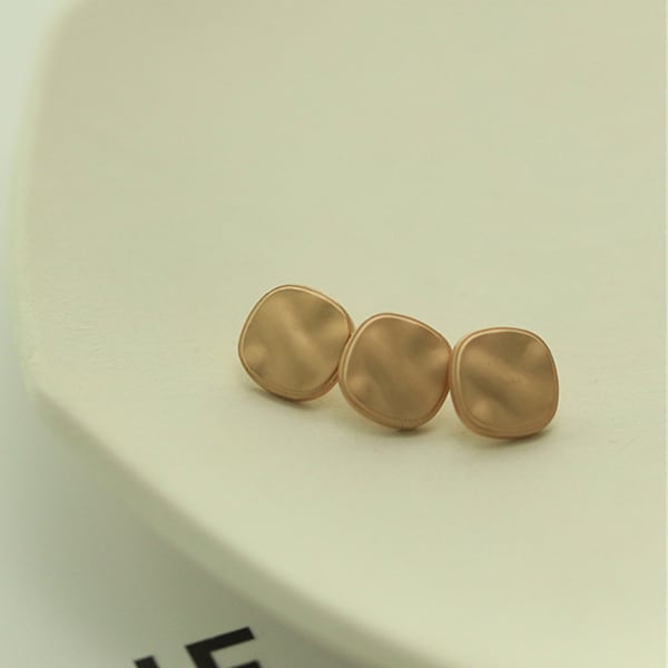 2/10/20pcs 12mm Square Concave Metal Buttons Flat Plain Plane Gold Shank ,for Shirts Coats Sweaters DIY Crafts YS037