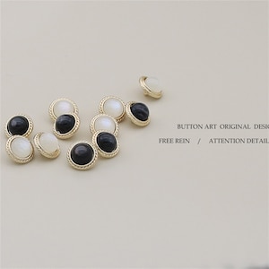 2/10/20 pcs 12 mm Boutons en métal, Bateau, Coupe-vent, Boutons en laine, Décoration de costume, Boutons de cardigan en tricot noir DIY YO131