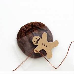 50pcs 54*60mm petites personnes étiquettes en papier Kraft pour cadeaux, étiquetage, étiquettes de vente papier Kraft à la main étiquette de mariage bricolage PP028