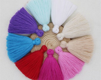 60mm Cotton Thread Tassel,Cotton Thread Tassel Accessories,Tassel Pendant For Basket/Bag/Curtain QC004