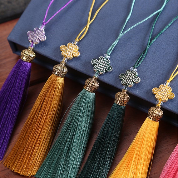 20pcs Gradient 13cm Tassels For Crafts Polyester Silk Tassel