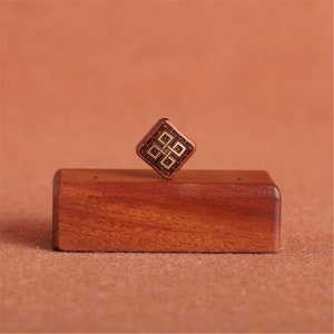 10pcs 6x13x13mm Natural Rosewood Inlaid Brass Hollow Wooden Beads,Carved Wooden Beads Pendants ,DIY Crafts LW038