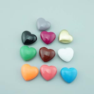 5pcs Heart-Shaped Brass Chime Ball Pendants: Harmony Bola Beads (24x25 MM) QY003