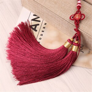 1 Piece 11 Color to Choose,130mm Chinese Knot Long Tassel ,Tassel Craft,Tassel Pendant ,Tassel Accessories,YD117 image 2