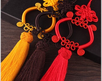 14 Couleur à choisir, 1pcs 330mm Nœud chinois Long Silk Tassel, Tassel Craft, Silk Tassel Pendentif, Silk Tassel Accessories, YD126